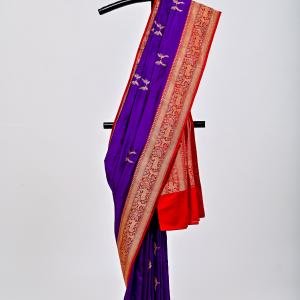 Katan Kadhwa With Contrast Pallu